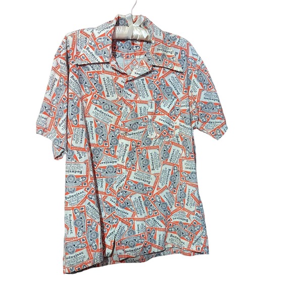 Vintage Button Down Budwiser Shirt - Picture 1 of 6